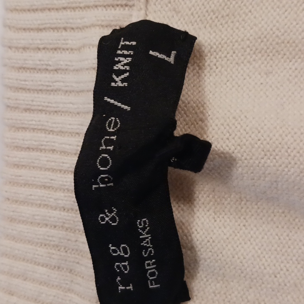 Rag & Bone sweater, blue/off white, knit, sz lg